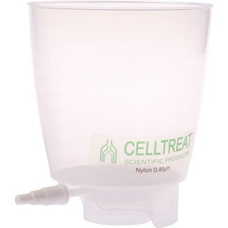 CELLTREAT SCIENTIFIC PRODUCTS CELLTREAT 1000mL PP Bottle Top Filter, Nylon Filter, 0.45m, 90mm, Non-Sterile, 12/PK 229736